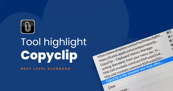 Tool highlight CopyClip