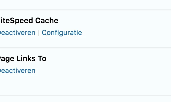 Screenshot from LiteSpeed Cache and Page Links to