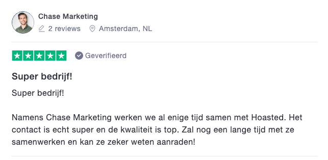 Review van een Hoasted reseller